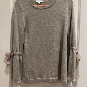 Metallic Sweater top with bows
